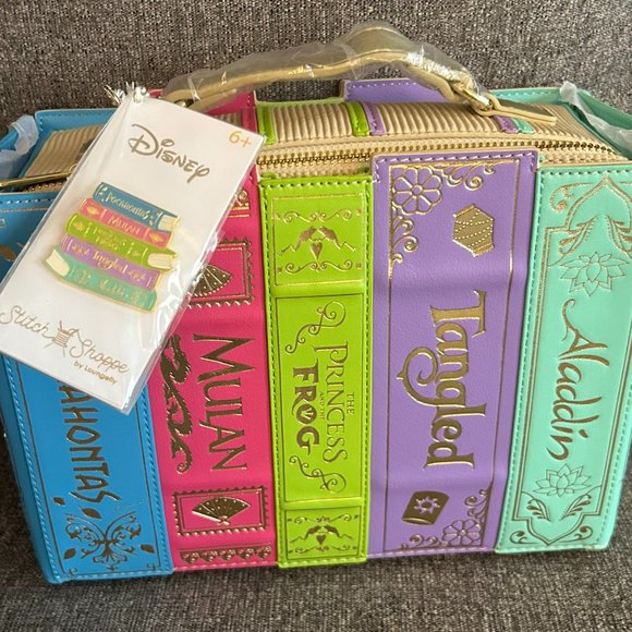 Loungefly Disney Princess Books Classics and Exclusive Volume 2 Crossbody Bags - Picture 2 of 14